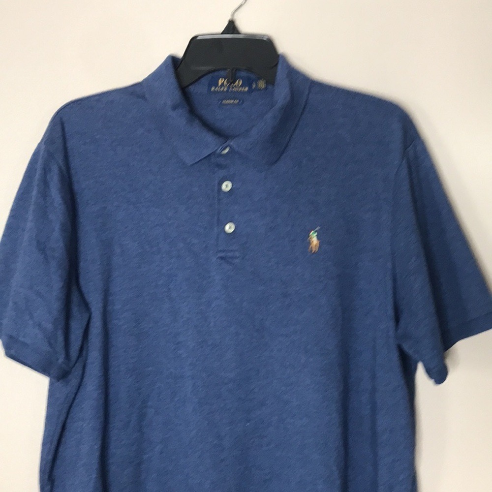 Polo Ralph Lauren Men's Classic Fit Short Sleeve Polo Shirt Blue Large - Picture 2 of 11